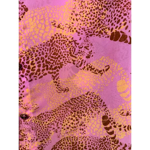 Cabi Sheer Leopard Print Flutter Sleeve Blouse Women’s Small Purple Animal Print - Picture 2 of 7